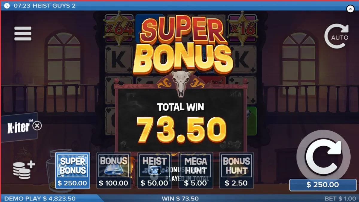 Interface do jogo Heist Guys 2 em um dispositivo móvel
